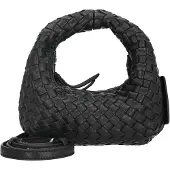 Les Visionnaires Greta Micro weave Käsilaukku Nahka 20 cm Musta