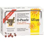 Pharma Nord D-Pearls 125 µg EXTRA 120+40 kaps. ravintolisä