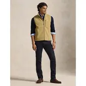 Ralph Lauren Double-Knit Mockneck Vest - Beige - M