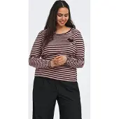 ONLY Carmakoma Carbodil L/S O-Neck Blouse Jrs - Brown - 42-44