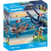 Playmobil Kampen Mod Den Gigantiske Blæksprutte - Blue - ONE SIZE