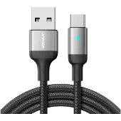JOYROOM Extraordinary Series A10 USB-A / USB-C 3A -kaapeli 1,2 m - musta