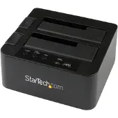 StarTech.com Kaksoiskopioija ja Telakka - STARTECH - SDOCK2U33RE - eSATA/USB 3.0 - Musta - 2,5/3,5 tuumaa