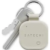 Satechi FindAll Vegan Leather Keychain w/ Apple Find My + Wireless Charging - Sand