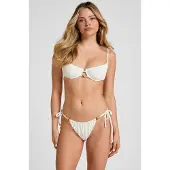 Hunkemoller Crinkle Hl Cheeky T - White - M