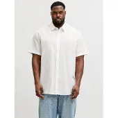 Jack & Jones 12294285 Linen Plus Size Lyhythihainen Paita