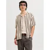 Jack & Jones Paita 'JJEJeff' kerma / ruskea / musta
