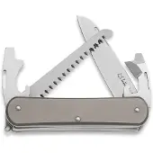 FOX Vulpis 4-Tools VP130-S4TI, M390, Titanium Sandblasted, Swiss pocket knife
