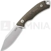 MKM Knives Pocket Tango 4 - Stonewash - Canvas Micarta veitsi, vihreä