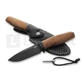 Lionsteel Acha - Natural Burlap - Black blade veitsi
