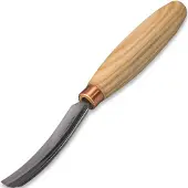 BeaverCraft Compact long bent gouge. Sweep no 6 (15mm)