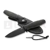Lionsteel Acha - Black Burlap - Black blade veitsi