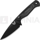 Benchmade Dacian Magnacut Black Cerakote veitsi, black canvas micarta, molded sheath
