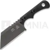 Tops knives Ivie IV-01, 1095 Tungsten Cerakote, Black Canvas Micarta, neck knife, Cody Ivie design