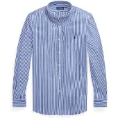 Ralph Lauren for man. 710928254008 Slim fit blue stretch poplin shirt (S), Casual, Cotton, Classic, Long sleeve