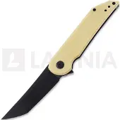 Jake Hoback Knives Radford DLC kääntöveitsi, Bone Linen Micarta