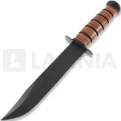 Ka-Bar USMC 1217 plain edge, leather, Leather sheath