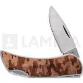 Case Cutlery Woodchuck Camo Brushed Stainless Steel Executive Lockback kääntöveitsi