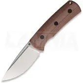 Petrified Fish Beluga - Sanblast - Micarta veitsi, ruskea
