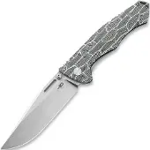 Bestech Keen II - Stonewash + Satin - G10, valkoinen, musta