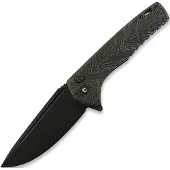 Tekto Knives F3 Charlie Button Lock G10 Damascus kääntöveitsi
