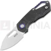 MKM Knives Isonzo M390 Clip Point kääntöveitsi, marble carbon fiber
