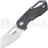 MKM Knives Isonzo M390 Cleaver kääntöveitsi, marble carbon fiber