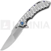 Olamic cutlery Wayfarer 247 Suna kääntöveitsi, Scalloped Orange Peel Ti, Polished