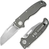 Demko Knives AD20.5 Shark-Lock CPM 20CV Shark Foot AD205-20CV-TI-SF Smooth Titanium, pocket knife