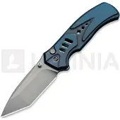 We Knife Zentron WE24094-4 Stonewashed Böhler M390, Blue Titanium, pocket knife