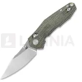 GiantMouse ACE Nazca Green Canvas Micarta kääntöveitsi