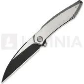 We Knife Fluxor WE23071-4 Two-Tone M390, Gray Black Titanium, pocket knife
