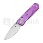 Bestechman Sprite - Stonewash + Satin - Crystallized Titanium kääntöveitsi, purppura