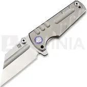 Artisan Cutlery Proponent 1820G-GYS, Satin S35VN, Grey Titanium pocket knife, Dirk Pinkerton design