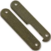 MKM Knives Spare Scales Malga 6, green canvas micarta