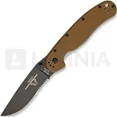 Ontario RAT-1 kääntöveitsi, ruskea/musta, combo terä