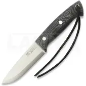 Joker Ranger Scandi puukko, Black Canvas Micarta, Firesteel