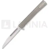 Ocaso Solstice Wharncliffe Satin kääntöveitsi, Gray Titanium