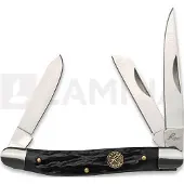 Roper Knives Stockman Jigged Black Bone