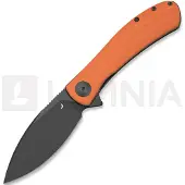 Trollsky Knives Mandu EVO Magnacut kääntöveitsi, Orange G-10, Black Stonewash