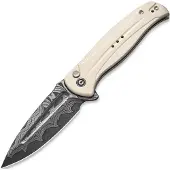 CIVIVI Incindie C23053-DS1 Damascus, Ivory G10 pocket knife