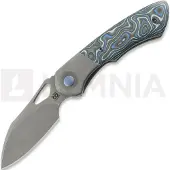 Olamic cutlery WhipperSnapper BL kääntöveitsi, Blue Swirl Carbon Fiber