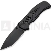 We Knife Zentron WE24094-1 Blackwashed Böhler M390, Black Titanium, pocket knife