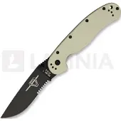 Ontario RAT-1 kääntöveitsi, desert tan/musta, combo terä