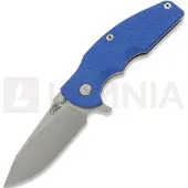 Hinderer Jurassic Magnacut Slicer Flat Grind kääntöveitsi, Stonewash, Blue