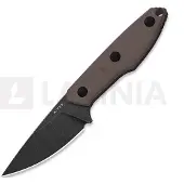Kizer Cutlery Splinter AEB-L veitsi, Brown G-10, Black Stonewash