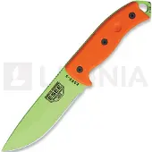 ESEE Model 5 selviytymispuukko, venom green/orange G10, black kydex sheath