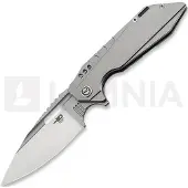 Bestech Shodan - Stonewash + Satin - Titanium kääntöveitsi, harmaa