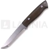 Brisa Trapper 115 Elmax Scandi puukko, Green Micarta, Firesteel