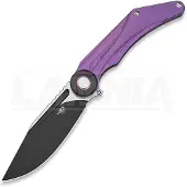 Bestech Seraph - Blackwash + Satin - Titanium kääntöveitsi, purppura
